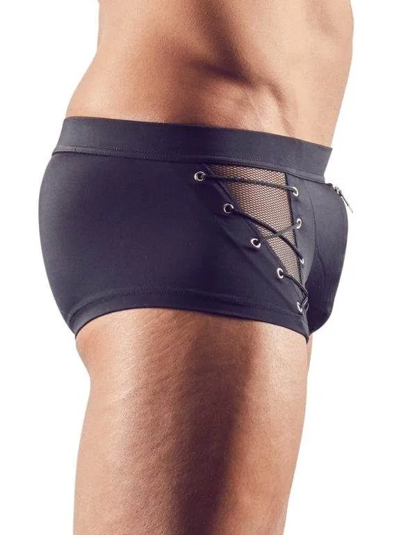 Svenjoyment Herren Pants - Fishnet-Einsätze & Schnürungen S Svenjoyment Herren Pants - Fishnet-Einsätze & Schnürungen S