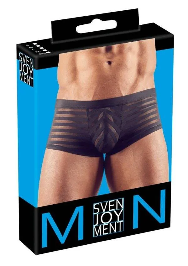 21311531701_verp Svenjoyment Pants - Semitransparenter Streifen-Look, figurbetonter Schnitt M