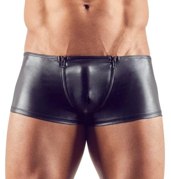Svenjoyment Hochglanz-Pants mit Reißverschlüssen L