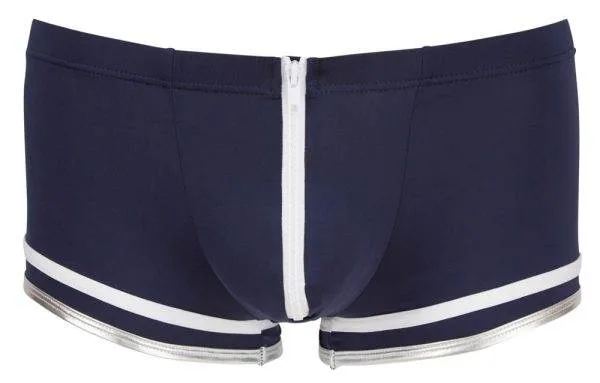 Svenjoyment Herren Matrosen-Pants mit Reißverschluss und Zierstreifen blau-weiß-silber M Svenjoyment Herren Matrosen-Pants mit Reißverschluss und Zierstreifen blau-weiß-silber M