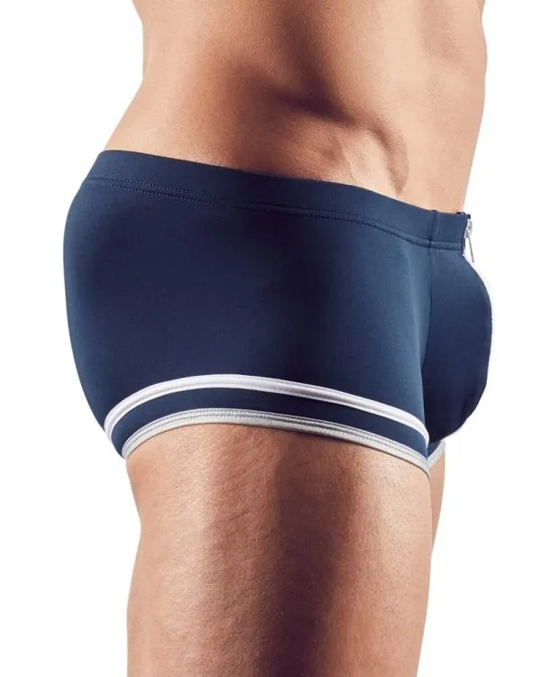 Svenjoyment Herren Matrosen-Pants mit Reißverschluss und Zierstreifen blau-weiß-silber M Svenjoyment Herren Matrosen-Pants mit Reißverschluss und Zierstreifen blau-weiß-silber M