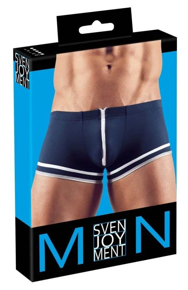 21319604701_verp Svenjoyment Herren Matrosen-Pants mit Reißverschluss und Zierstreifen blau-weiß-silber M