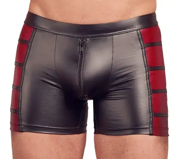 NEK Herren Pants - Mattlook, elastisch, schwarz/rot Schwarz/Rot S