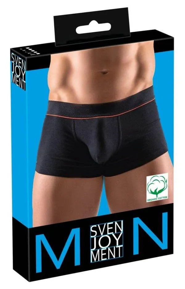 21330321701_verp Svenjoyment Herren Pants - Schwarze enge Pants mit doppellagigem Beutel Schwarz/Rot 2XL