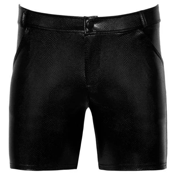 Noir Schlangenhaut-Shorts: Trend-Look, hautnah, elastisch 2XL Noir Schlangenhaut-Shorts: Trend-Look, hautnah, elastisch 2XL