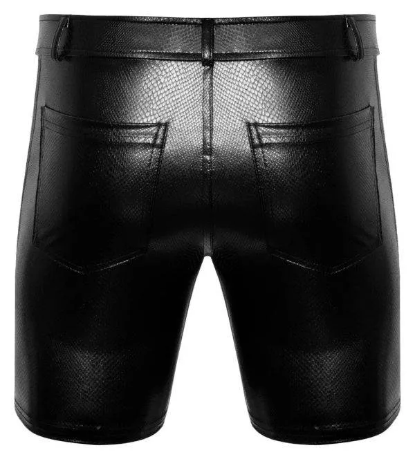 Noir Schlangenhaut-Shorts: Trend-Look, hautnah, elastisch 2XL Noir Schlangenhaut-Shorts: Trend-Look, hautnah, elastisch 2XL