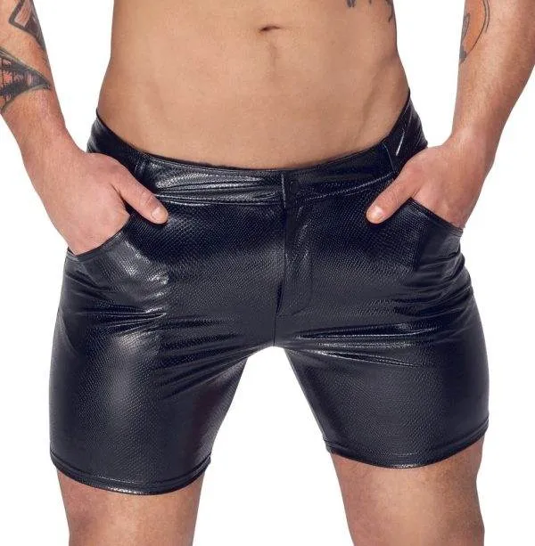 Noir Schlangenhaut-Shorts: Trend-Look, hautnah, elastisch 2XL