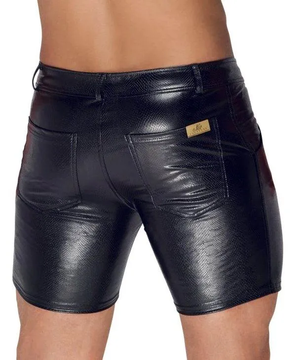 Noir Schlangenhaut-Shorts: Trend-Look, hautnah, elastisch 2XL