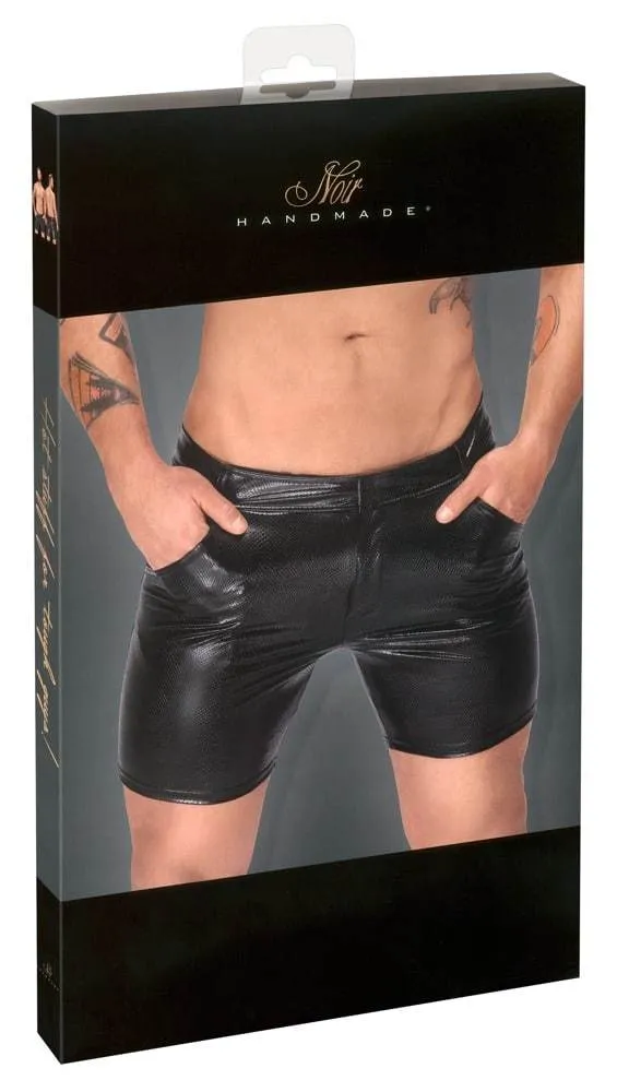 Noir Schlangenhaut-Shorts: Trend-Look, hautnah, elastisch 2XL