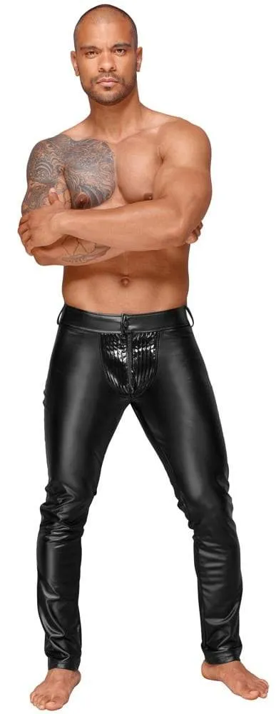 Noir Powerwetlook Hose mit Lack-Detail (schwarz) Noir Powerwetlook Hose mit Lack-Detail (schwarz)