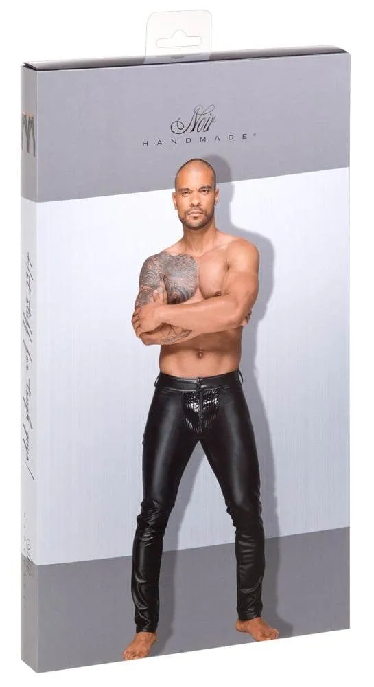 21402761711_verp Noir Powerwetlook Hose mit Lack-Detail (schwarz)
