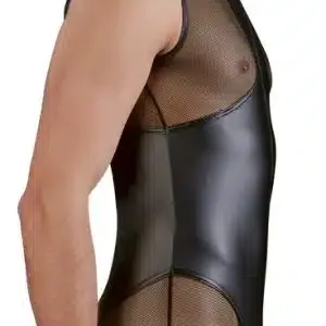 NEK Herren Kurzoverall mit sexy Netzeinsätzen - provokanter Style für wilde Nächte! S NEK Herren Kurzoverall mit sexy Netzeinsätzen - provokanter Style für wilde Nächte! S – Bild 4