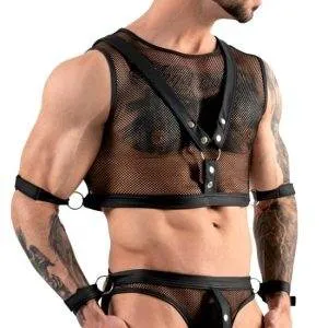 Svenjoyment Bondage - Netz-Top und Jock mit Fesselriemen M Svenjoyment Bondage - Netz-Top und Jock mit Fesselriemen M – Bild 3