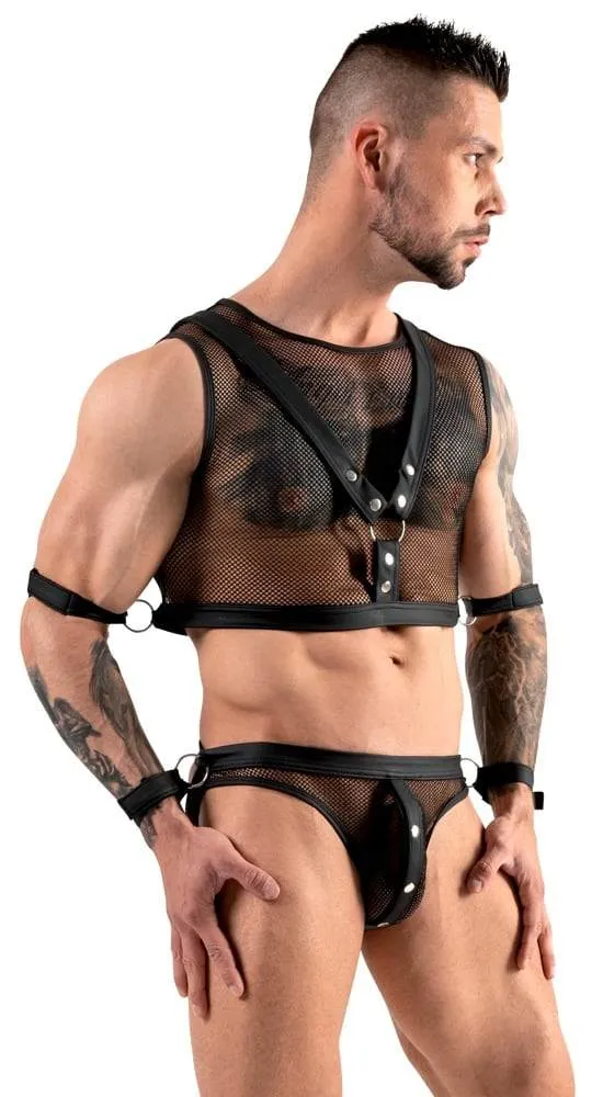 Svenjoyment Bondage - Netz-Top und Jock mit Fesselriemen M Svenjoyment Bondage - Netz-Top und Jock mit Fesselriemen M
