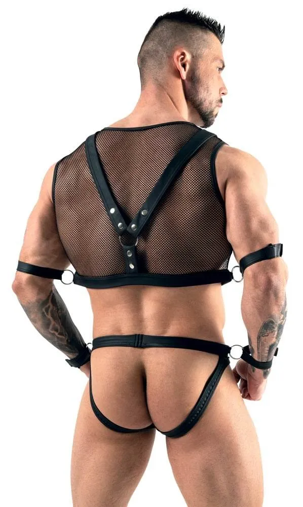 Svenjoyment Bondage - Netz-Top und Jock mit Fesselriemen M Svenjoyment Bondage - Netz-Top und Jock mit Fesselriemen M