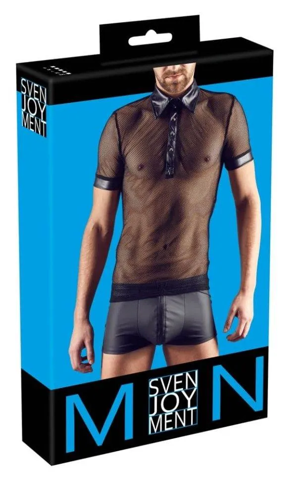 21603661701_verp Svenjoyment Herren Shirt - Anmachender Materialmix L