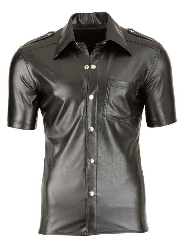 Svenjoyment Lederimitat Hemd - Uniform-Look für Jungs 2XL Svenjoyment Lederimitat Hemd - Uniform-Look für Jungs 2XL
