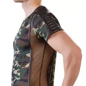 NEK Herren Shirt Marschbereit! Weiche Mikrofaser, Camouflage-Print, Netz-Einsätze camouflage/schwarz L NEK Herren Shirt Marschbereit! Weiche Mikrofaser, Camouflage-Print, Netz-Einsätze camouflage/schwarz L – Bild 3