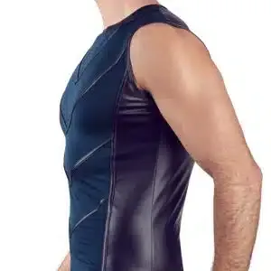 NEK Herren Top - Elastisch & Mattlook blau/schwarz S NEK Herren Top - Elastisch & Mattlook blau/schwarz S – Bild 4
