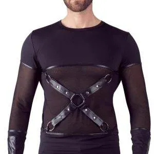 NEK Herren Shirt S - Mattlook, Powernet-Einsätze, abnehmbares Brustharness XL NEK Herren Shirt S - Mattlook, Powernet-Einsätze, abnehmbares Brustharness XL – Bild 3