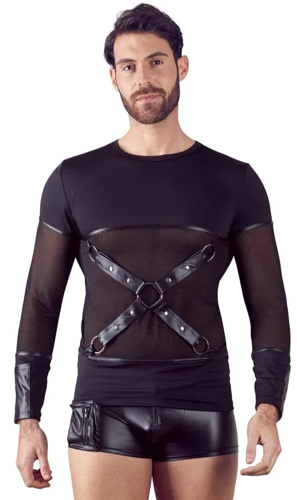 NEK Herren Shirt S - Mattlook, Powernet-Einsätze, abnehmbares Brustharness XL