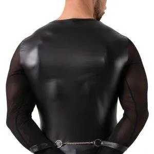 Svenjoyment Bondage Herren Langarm-Shirt mit Fesselriemen und Karabiner L Svenjoyment Bondage Herren Langarm-Shirt mit Fesselriemen und Karabiner L – Bild 5