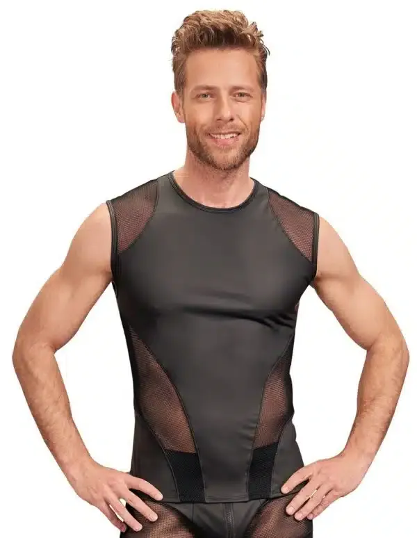 NEK Herren Shirt - Mattlook mit Netz-Einsätzen S