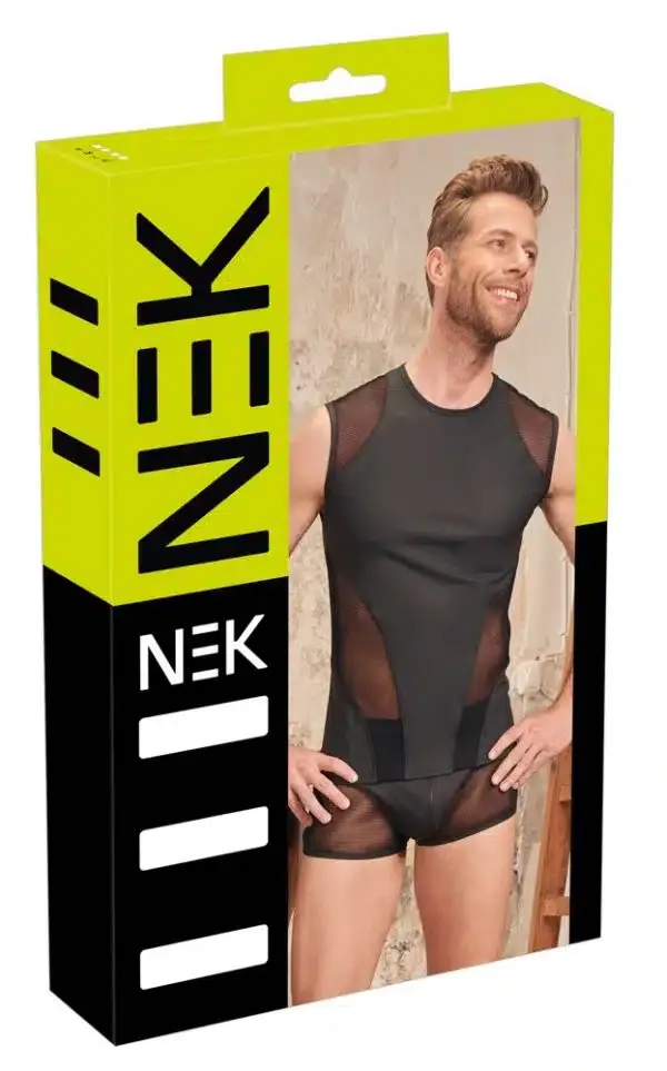 NEK Herren Shirt - Mattlook mit Netz-Einsätzen S