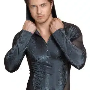 NEK Herren Shirt S - Schlangenhaut-Optik, Powernet, Kapuze L NEK Herren Shirt S - Schlangenhaut-Optik, Powernet, Kapuze L – Bild 5