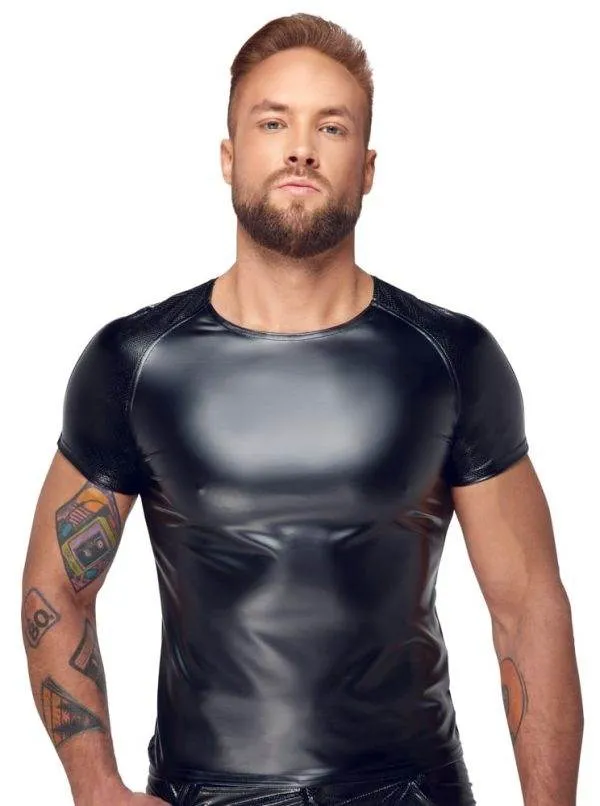 Noir Powerwetlook Shirt 2XL Noir Powerwetlook Shirt 2XL