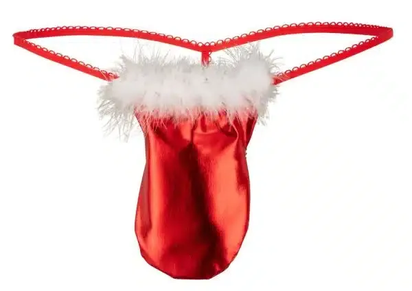 Svenjoyment Weihnachts-String rot-weiß S-L Svenjoyment Weihnachts-String rot-weiß S-L