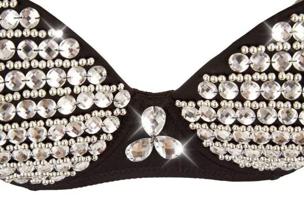 Cottelli PARTY Glitzer Perlen BH Schwarz/Silber 85B Cottelli PARTY Glitzer Perlen BH Schwarz/Silber 85B
