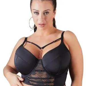 Cottelli CURVES - Longline-BH Deko-Bänder, blickdicht, elastisch 95E Cottelli CURVES - Longline-BH Deko-Bänder, blickdicht, elastisch 95E – Bild 2