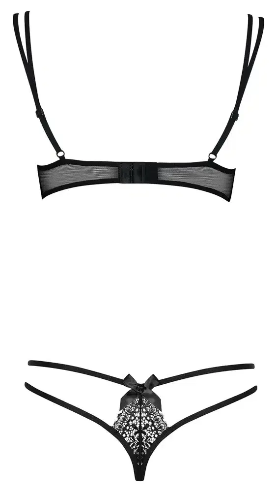 Obsessive Intensa - BH Set mit Spitze und Zierschleifen S/M Obsessive Intensa - BH Set mit Spitze und Zierschleifen S/M