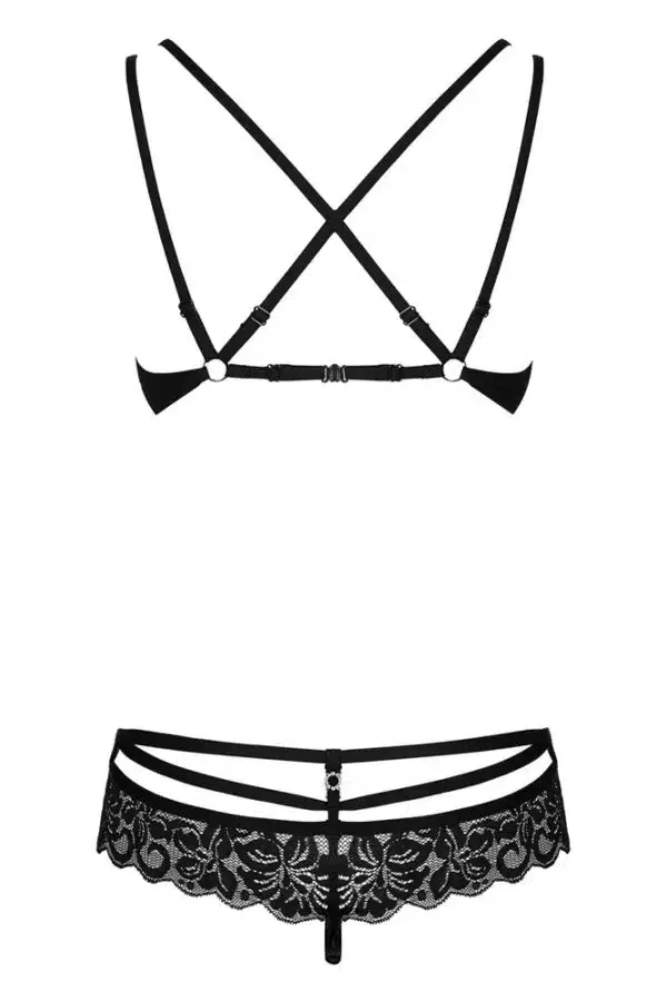 Obsessive Spitzen-Set: Verstellbarer BH & String L/XL Obsessive Spitzen-Set: Verstellbarer BH & String L/XL