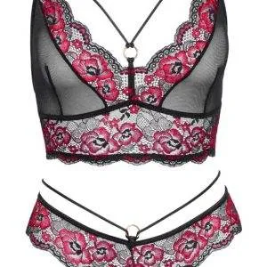 Cottelli LINGERIE: Spitzen BH Set, sinnlich & bequem Schwarz/Rot S Cottelli LINGERIE: Spitzen BH Set, sinnlich & bequem Schwarz/Rot S – Bild 4