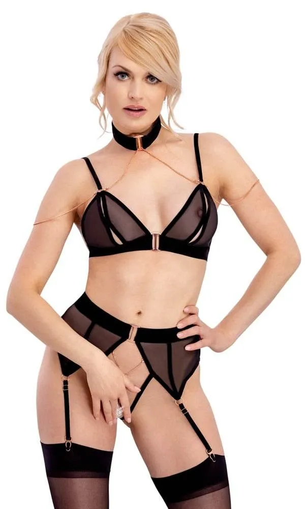 Aubierta Fina - Verführerisches Samt-BH Set M Aubierta Fina - Verführerisches Samt-BH Set M