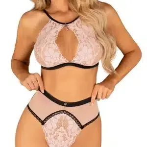 Obsessive Lilines Set - Elegant & raffiniert Rosa/Schwarz S/M Obsessive Lilines Set - Elegant & raffiniert Rosa/Schwarz S/M – Bild 2