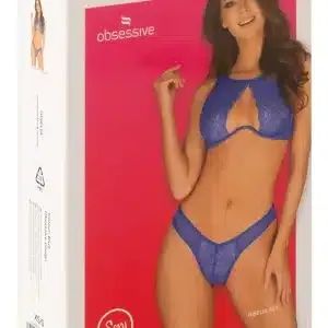 Obsessive Giselia - BH & Slip in royalem Blau XS/S Obsessive Giselia - BH & Slip in royalem Blau XS/S – Bild 1