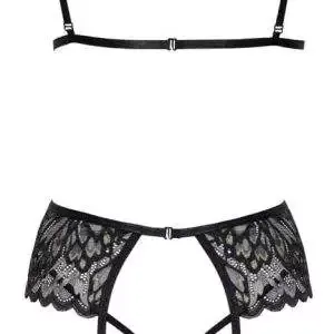 Kissable BH-Strapsset, exklusives Set aus Effektspitze und Powernet Schwarz/Silber/Gold L/XL Kissable BH-Strapsset, exklusives Set aus Effektspitze und Powernet Schwarz/Silber/Gold L/XL – Bild 5