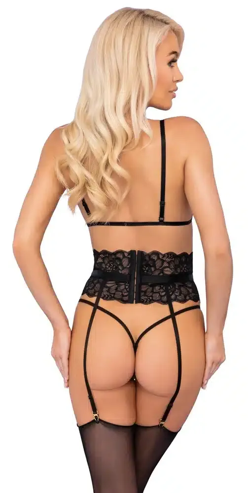 Kissable Strapsset aus Spitze S/M