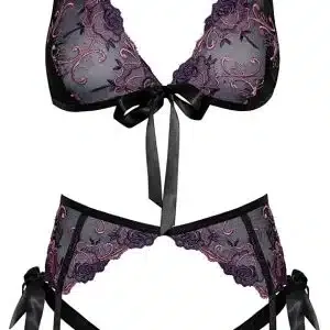 Kissable BH Set mit Stickerei & Strapsgurt L/XL Kissable BH Set mit Stickerei & Strapsgurt L/XL – Bild 4