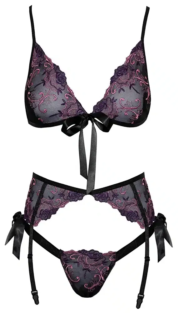 Kissable BH Set mit Stickerei & Strapsgurt L/XL Kissable BH Set mit Stickerei & Strapsgurt L/XL