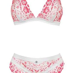 Obsessive Bloomys Set - Soft-BH & Slip aus Spitze Rosa/Weiß L/XL Obsessive Bloomys Set - Soft-BH & Slip aus Spitze Rosa/Weiß L/XL – Bild 4