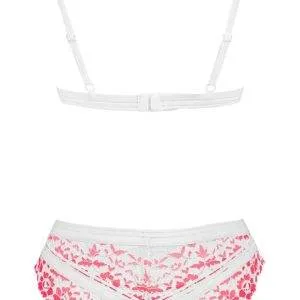 Obsessive Bloomys Set - Soft-BH & Slip aus Spitze Rosa/Weiß L/XL Obsessive Bloomys Set - Soft-BH & Slip aus Spitze Rosa/Weiß L/XL – Bild 5