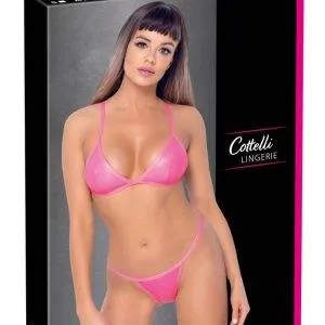 Cottelli LINGERIE Bikini hotpink - Neonpinkfarbenes Mattglanz, verstellbare Träger, Riostring S Cottelli LINGERIE Bikini hotpink - Neonpinkfarbenes Mattglanz, verstellbare Träger, Riostring S – Bild 1