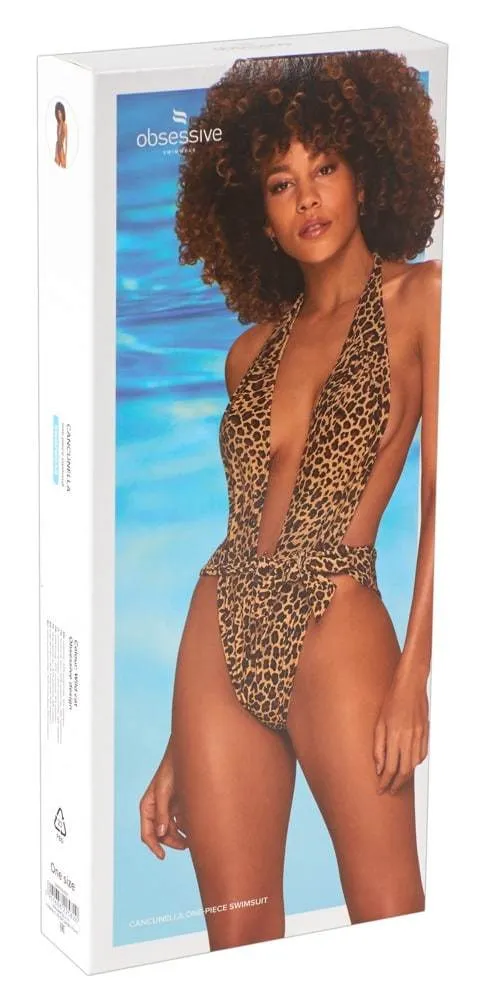 22401068101_verp Obsessive Badeanzug Leo - Trendiger Einteiler für Schwimmen & Sonnen Leopardenmuster S-L