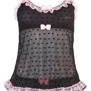 Cottelli LINGERIE - Spitzen Set mit Schleife Schwarz/Rosa M Cottelli LINGERIE - Spitzen Set mit Schleife Schwarz/Rosa M – Bild 4