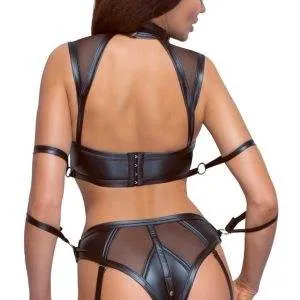 Cottelli BONDAGE - Top & Slip mit Schenkel-Harnesses S Cottelli BONDAGE - Top & Slip mit Schenkel-Harnesses S – Bild 4