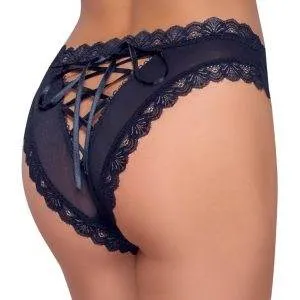 Cottelli LINGERIE Powernet-Slip mit Spitze und Po-Schnürung S Cottelli LINGERIE Powernet-Slip mit Spitze und Po-Schnürung S – Bild 3